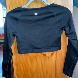 Black spandex crop top